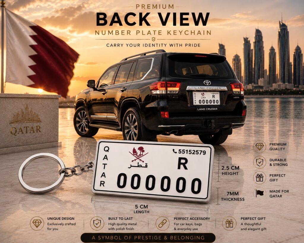 New Model Qatar Plate Keychain